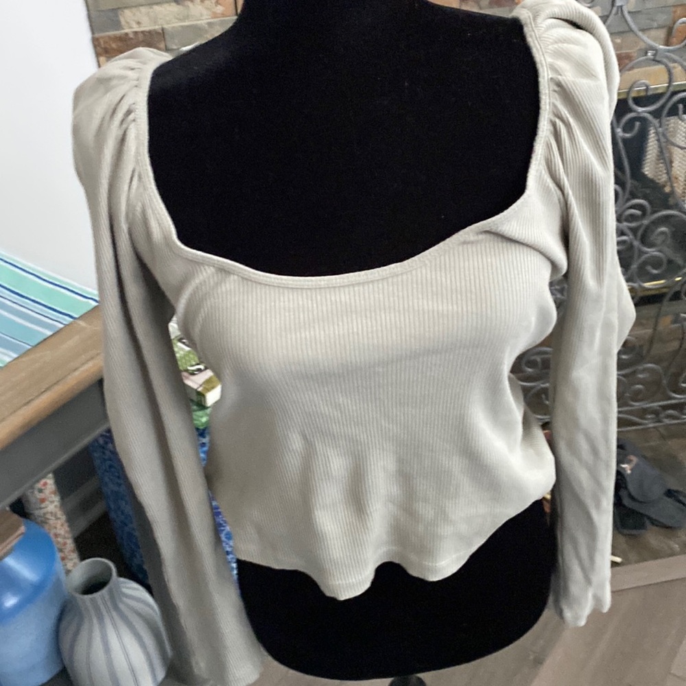 Womens Zara Scoop Neck Top Sz M